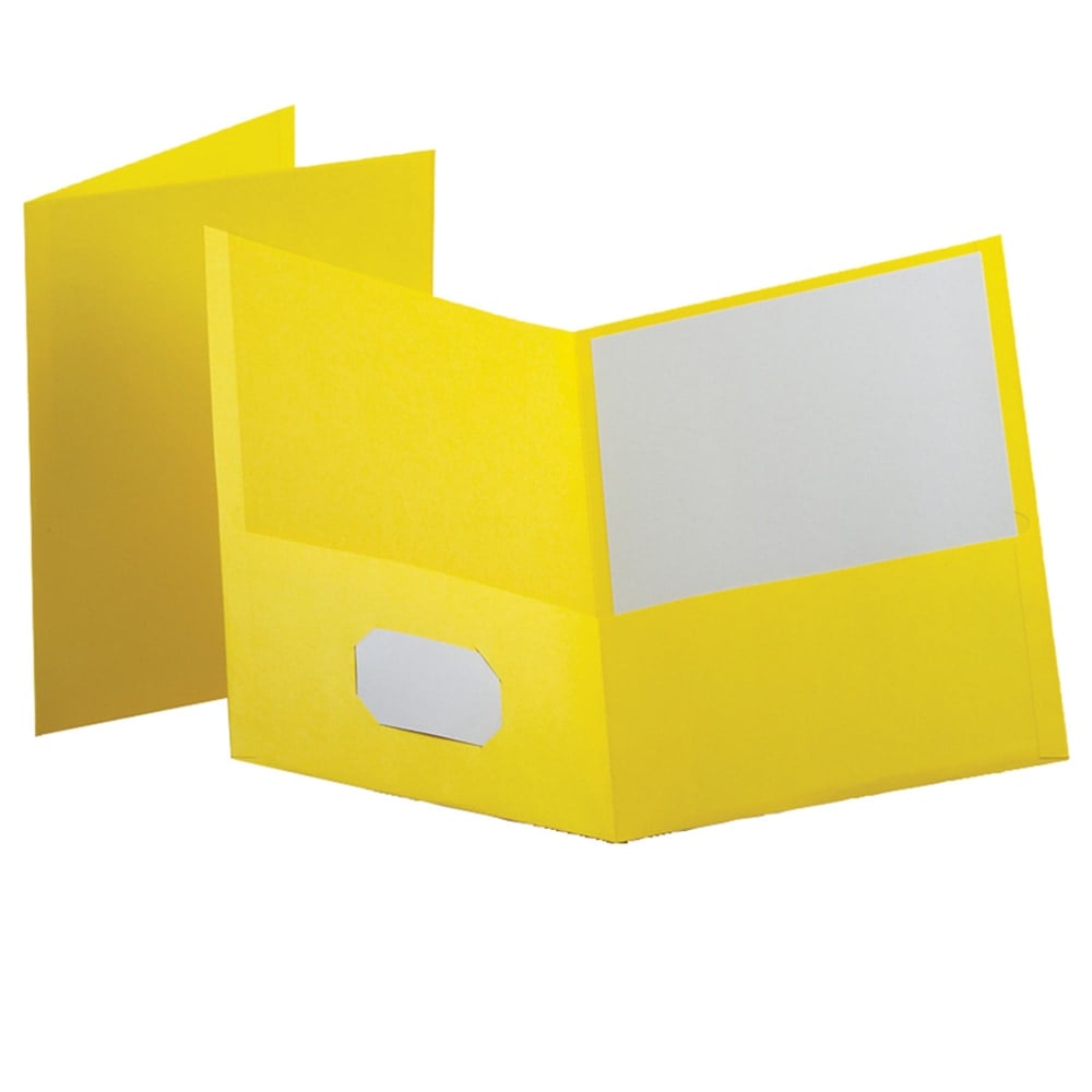 Oxford Twin-Pocket Portfolios, Yellow, Pack Of 10 MPN:57579