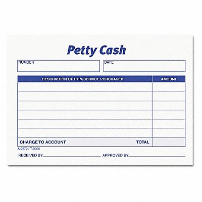 Petty Cash Slips PK600 MPN:TOP3008