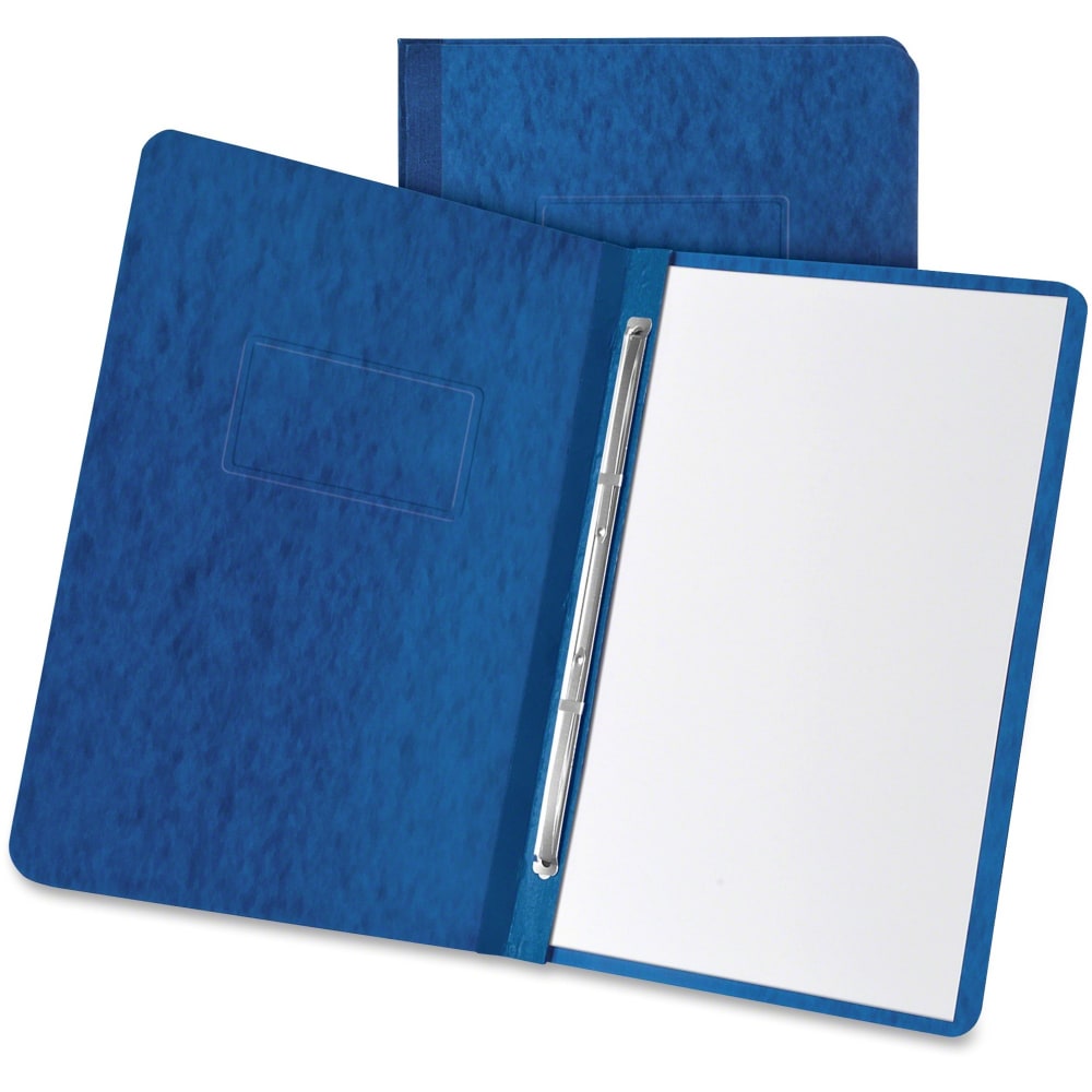 Oxford Letter Recycled Report Cover - 3in Folder Capacity - 8 1/2inx11in - 2x Prong Fastener(s) - Dark Blue - Reinforced Hinge, Embossed- 12902 MPN:12902