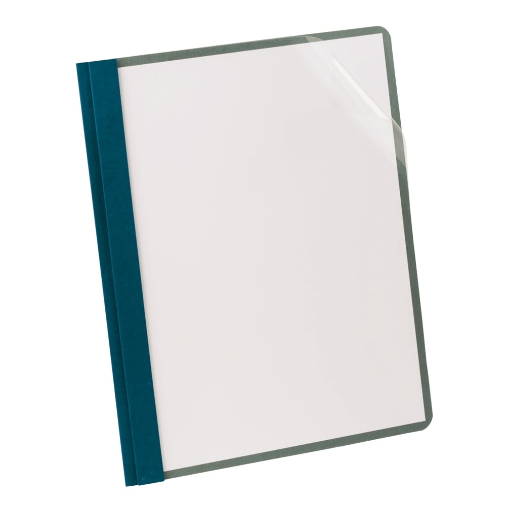 Earthwise By Oxford Clear Front Report Covers With 3-Prong Fasteners, Blue, Box Of 25 MPN:57872
