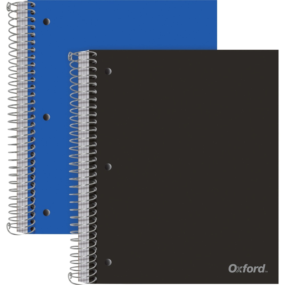 Oxford Wirebound Notebooks, 9in x 11in, 5 Subject, College Ruled, 200 Sheets, Assorted Colors, Pack Of 2 (Min Order Qty 2) MPN:10388
