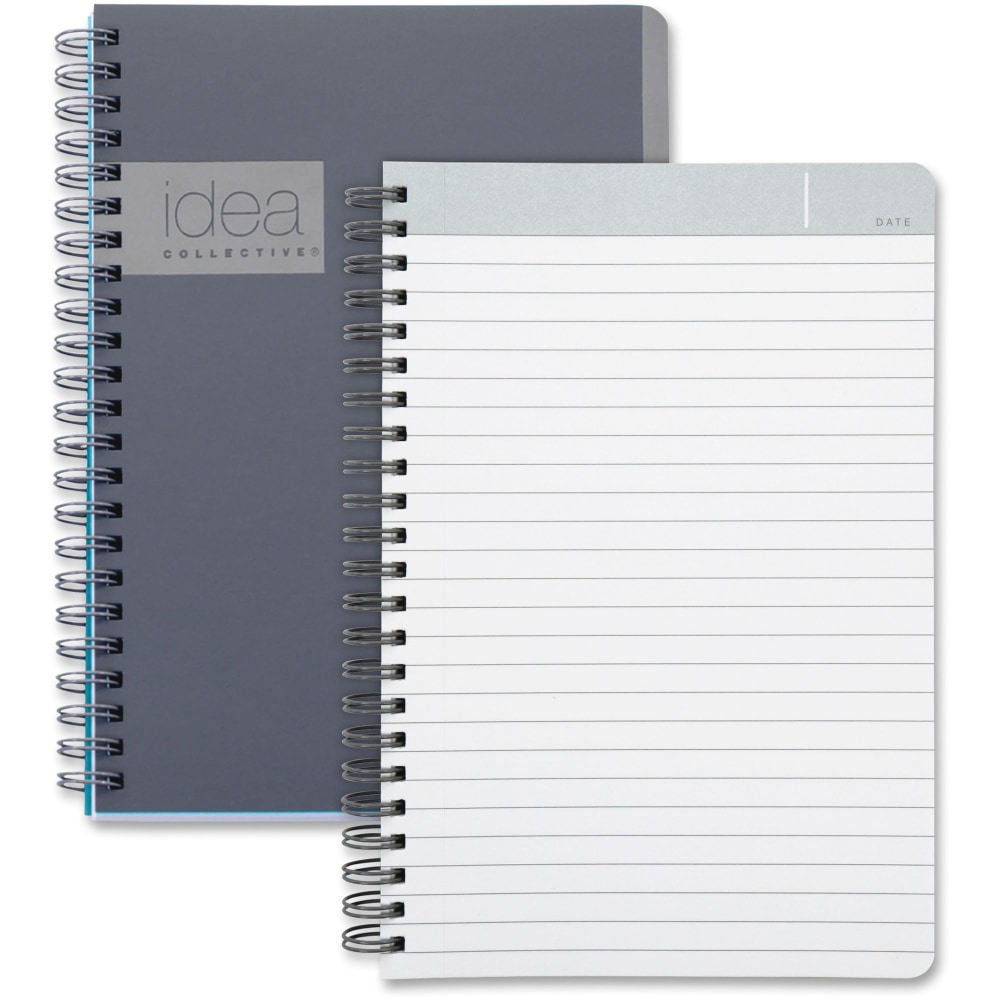 TOPS Idea Collective Twin Wirebound Professional Notebook, 5in x 8in, Gray (Min Order Qty 3) MPN:57010IC