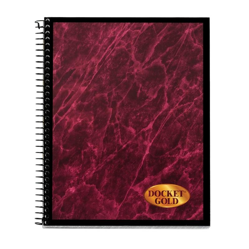 TOPS Docket Gold Project Planner, 6 3/4in x 8 1/2in, 70 Sheets, Burgundy (Min Order Qty 4) MPN:99702