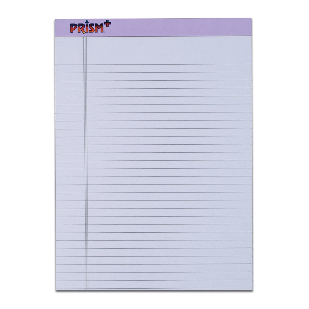 TOPS Prism+ Color Writing Pads, 8 1/2in x 11 3/4in, 100% Recycled, Legal Ruled, 50 Sheets, Orchid, Pack Of 12 Pads MPN:63140