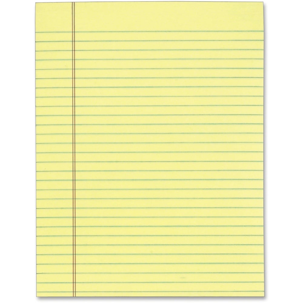 Tops 7522 Gum Top Pad - 50 Sheets - Glue - Ruled Red Margin - 16 lb Basis Weight - Letter - 8 1/2inx11in Sheet Size - 7522 MPN:7522