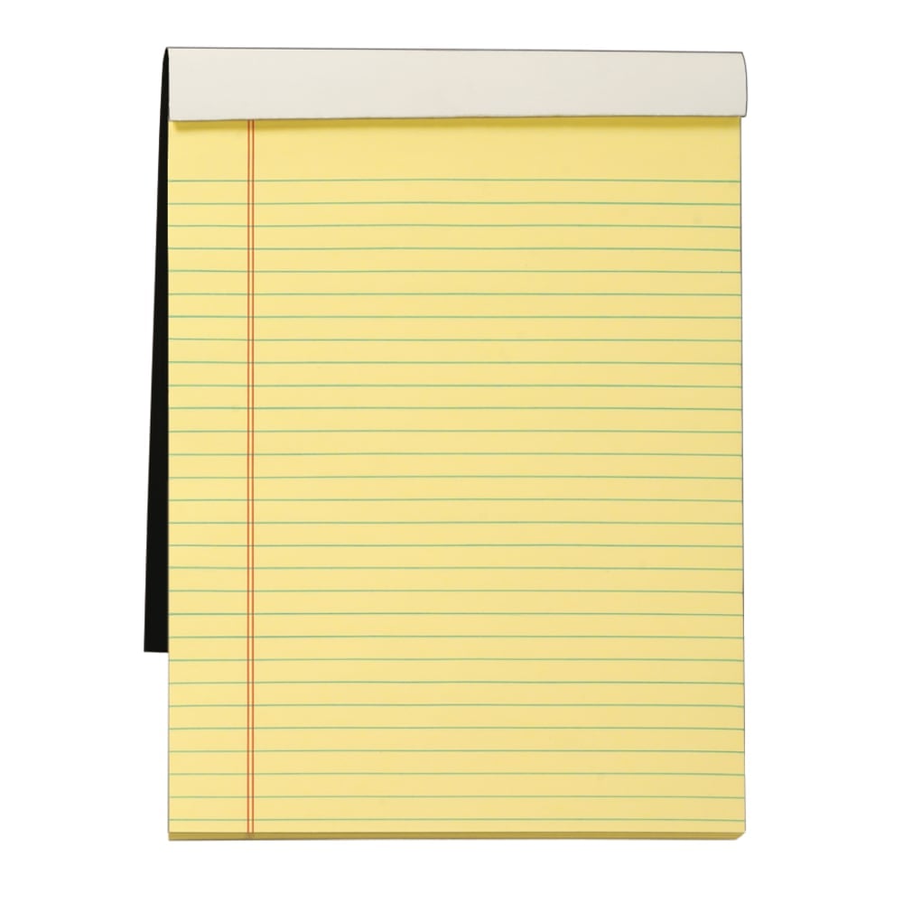 TOPS Docket Gold Premium Writing Pad, 8 1/2in x 11 3/4in, Legal Ruled, 70 Sheets, Canary (Min Order Qty 9) MPN:99714