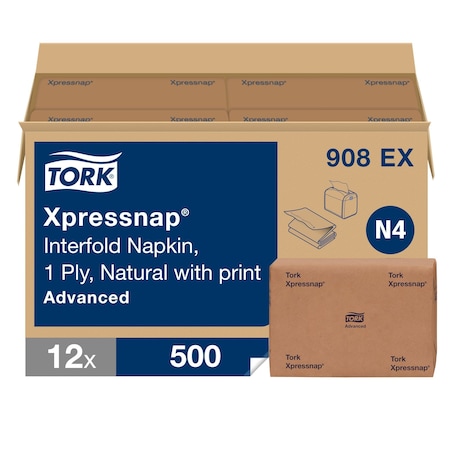 Disposable Napkins, Interfold, White, PK12 MPN:908EX
