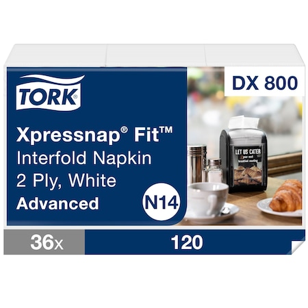 Disposable Napkins, Interfold, White, PK36 MPN:DX800
