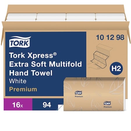 Multifold Paper Towel Sheets, 2 Ply, 94 Sheets, White, 16 PK MPN:101298