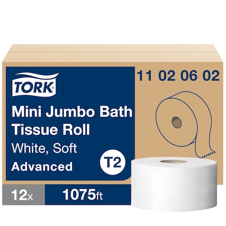 Jumbo Core, 2 Ply, 1, 075 Sheets, White, 12 PK MPN:11020602