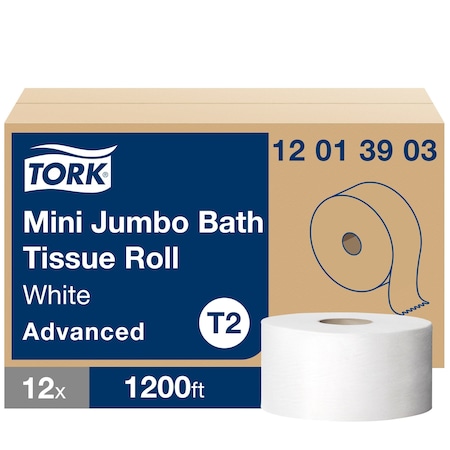 Jumbo Core, 1 Ply, Continuous Sheets, White, 12 PK MPN:12013903