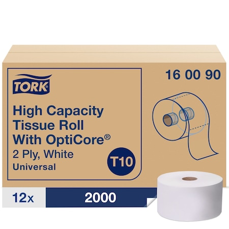 Standard Core, 2 Ply, 2, 000 Sheets, White, 12 PK MPN:160090