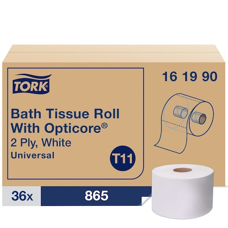 Standard Core, 2 Ply, 865 Sheets, White, 36 PK MPN:161990