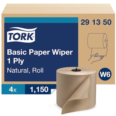 Hardwound Paper Towel Roll, 1 Ply, Continuous Roll Sheets, 1, 150 ft, Brown, 4 PK MPN:291350