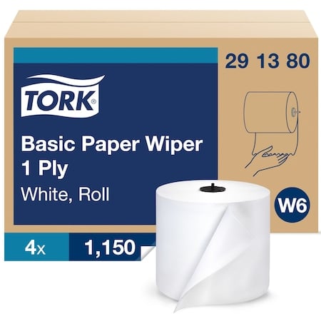 Hardwound Paper Towel Roll, 1 Ply, Continuous Roll Sheets, 1, 150 ft, White, 4 PK MPN:291380