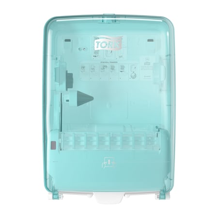 Paper Towel Dispenser, Plastic, Blue/White MPN:651220