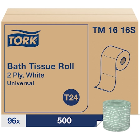 Standard Core, 2 Ply, 500 Sheets, White, 96 PK MPN:TM1616S