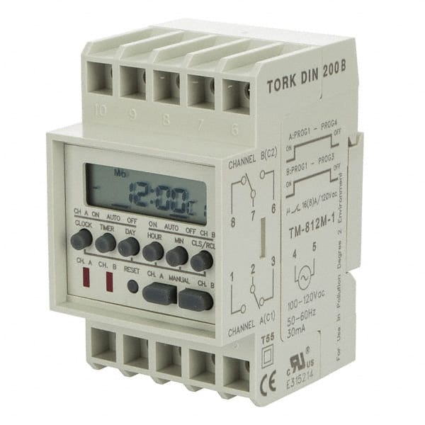 Electrical Timers & Timer Switches, Timer/Switch Type: Electronic Timer Switch, Recommended Environment: Indoor/Outdoor, Timing Range: 7 Day MPN:DIN200B