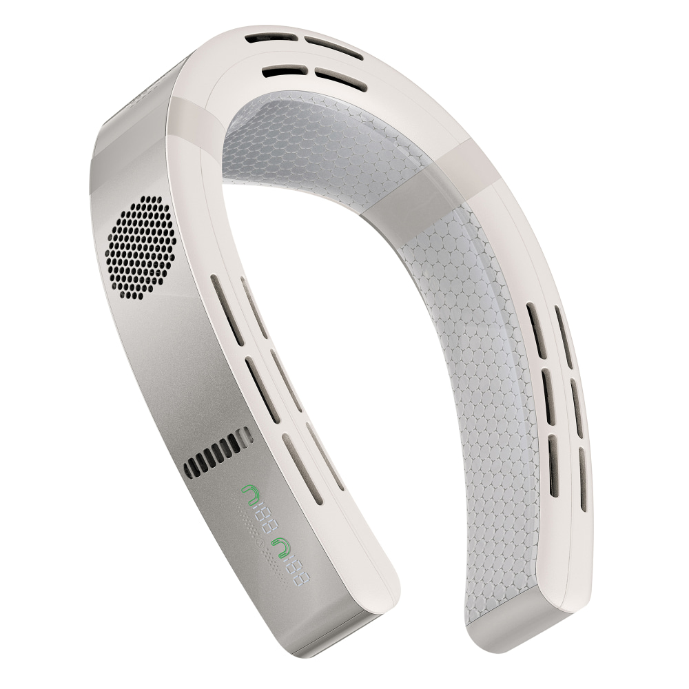 TORRAS COOLiFY Cyber Smart Portable Neck Fan, 3-1/4inH x 6-3/16inW x 9-5/8inD, White MPN:00FX1291