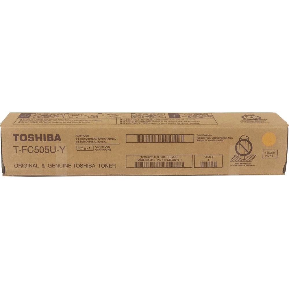 Toshiba Original High Yield Laser Toner Cartridge - Yellow - 1 Each - 33600 Pages MPN:TFC505UY