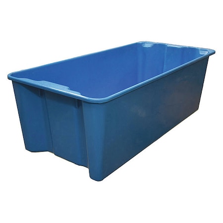 Stack & Nest Storage Container, 37.4 gal, 42-1/2 in L x 20 in W x 14-1/4 in H, Blue MPN:780008W5268