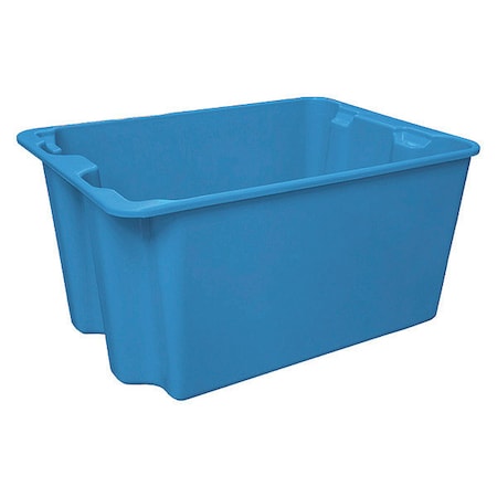 Stack & Nest Storage Container, 23.9 gal, 27-1/2 in L x 20 in W x 14-1/8 in H, Blue MPN:7807085268