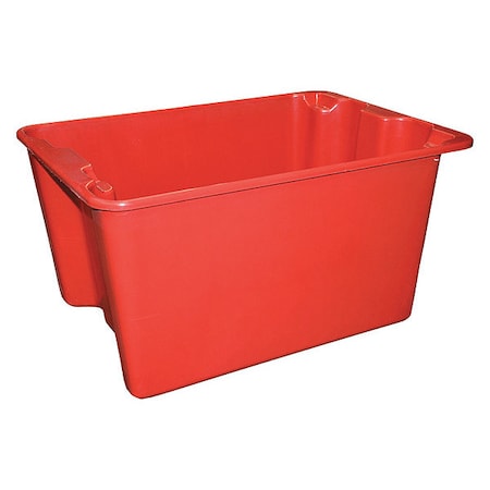Stack & Nest Storage Container, 23.9 gal, 27-1/2 in L x 20 in W x 14-1/8 in H, Red MPN:7807085280