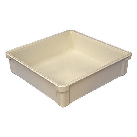 Stackable Storage Container, 4.7 gal, 17-1/2 in L x 17-1/2 in W x 4-1/2 in H, White MPN:8170085269