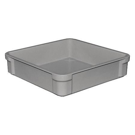 Stackable Storage Container, 2.4 gal, 14-3/4 in L x 14-3/8 in W x 3-1/2 in H, Gray MPN:8250085136