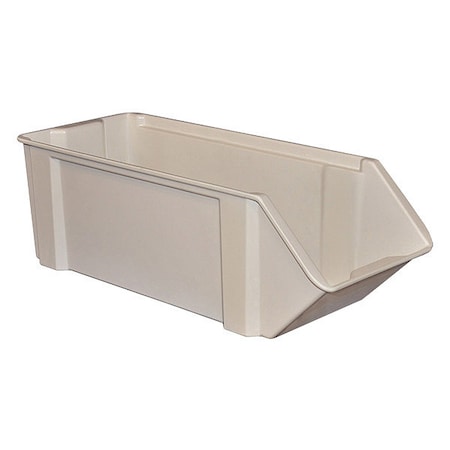 Stackable Storage Container, 4.5 gal, 24 in L x 10 in W x 8 in H, White MPN:8420085269
