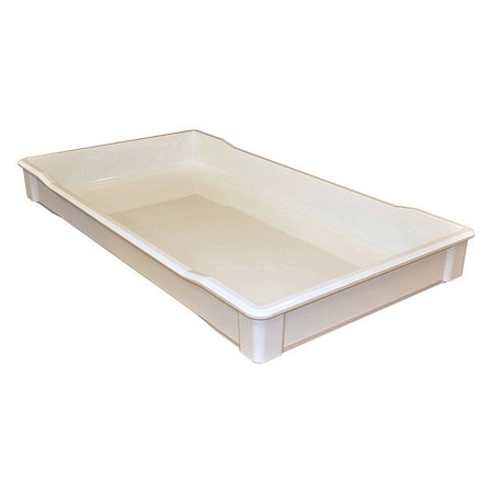 Stackable Storage Container, 9.3 gal, 35-3/4 in L x 19-3/4 in W x 3-3/4 in H, White MPN:8940085269