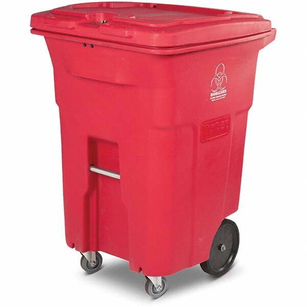 Biohazardous & Step-Open Trash Cans, Container Capacity: 96gal (US) , Container Shape: Rectangle , Overall Diameter: 29.75in  MPN:RMC96-00RED