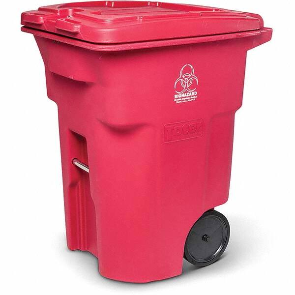 Biohazardous & Step-Open Trash Cans, Container Capacity: 96gal (US) , Container Shape: Rectangle , Overall Diameter: 29.75in  MPN:RMN96-00RED