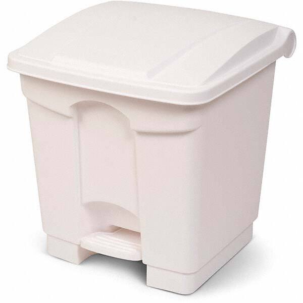 Biohazardous & Step-Open Trash Cans, Container Capacity: 8gal (US) , Container Shape: Rectangle , Overall Diameter: 15.55in  MPN:SOF08-00WHI