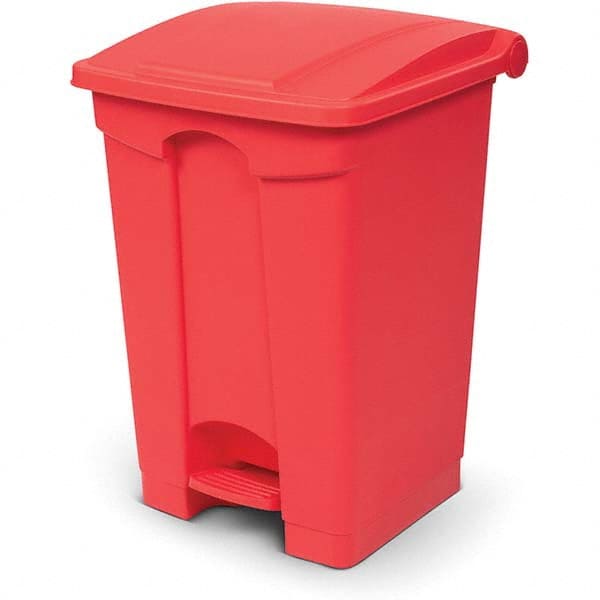 Biohazardous & Step-Open Trash Cans, Container Shape: Rectangle , Material: Polyethylene , Overall Diameter: 15.55 , Overall Height: 23.22  MPN:SOF12-00RED