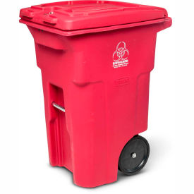 Toter 2-Wheel Medical Waste Cart 64 Gallon Red - RMN64-00RED RMN64-00RED