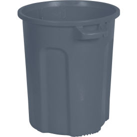Toter® Round Trash Can With Lift Handle 20 Gal. Cap. Dark Gray Granite RND20-B0149