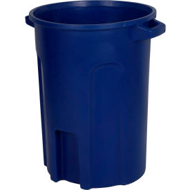 Toter® Round Trash Can With Lift Handle 32 Gal. Cap. Blue RND32-B0705