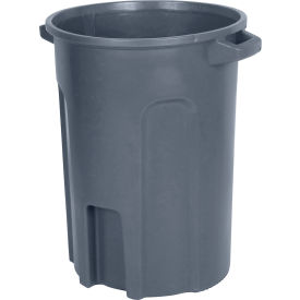 Toter® Round Trash Can With Lift Handle 44 Gal. Cap. Dark Gray Granite RND44-B0149