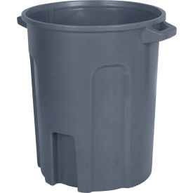 Toter® Round Trash Can With Lift Handle 55 Gal. Cap. Dark Gray Granite RND55-B0149
