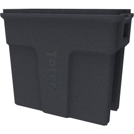 Toter® Slimline Rectangular Trash Can 16 Gal. Cap. Dark Gray Granite SL016-00149