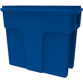 Toter® Slimline Rectangular Trash Can 16 Gal. Cap. Blue SL016-00705