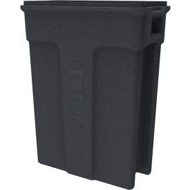 Toter® Slimline Rectangular Trash Can 23 Gal. Cap. Dark Gray Granite SL023-00149