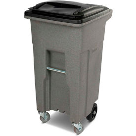 Toter Heavy Duty 2-Wheel Trash Cart W/ Casters 32 Gallon Graystone - ACC32-10814 ACC32-10814
