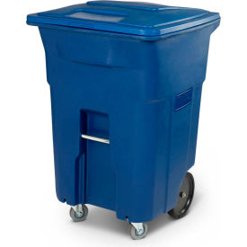 Toter Heavy Duty 2-Wheel Trash Cart W/ Casters 96 Gallon Blue - ACC96-00BLU ACC96-00BLU