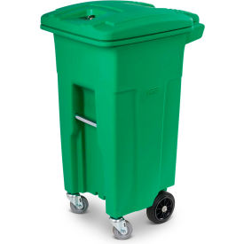 Toter Heavy Duty 2-Wheel Organic Waste Trash Cart W/ Casters 32 Gallon Organic Green - ACG32-00LIM ACG32-00LIM