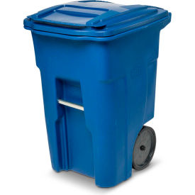 Toter Heavy Duty Two-Wheel Trash Cart 48 Gallon Blue - ANA48-00BLU ANA48-00BLU