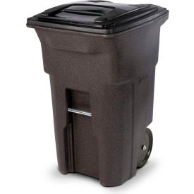 Toter Heavy Duty Two-Wheel Trash Cart 64 Gallon Brownstone - ANA64-00BST ANA64-00BST