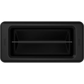 Toter® Slimline Rectangular Trash Can Lid With Swing Door 16/23 Gal. Cap. Black SL000-10200