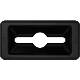 Toter® Slimline Rectangular Trash Can Lid With Can & Document Cutout 16/23 Gal. Cap. Black SL000-30200